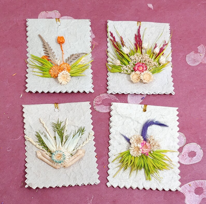 Vintage Gift Tags GTS4 junk journals ephemera set of 12 gifting; hang tags GROUP B Handmade Paper scrapbooking