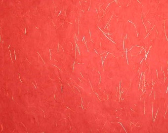 10 Pack - Large Sheets Gold Thread Tissue Paper - Red MGT-57-2 (24" x 35") Gift wrap, natural paper, eco-friendly paper