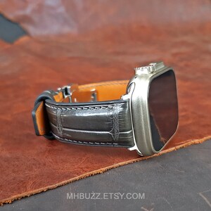 Apple Watch Leather Strap Butterfly Clasp 2024 applelady