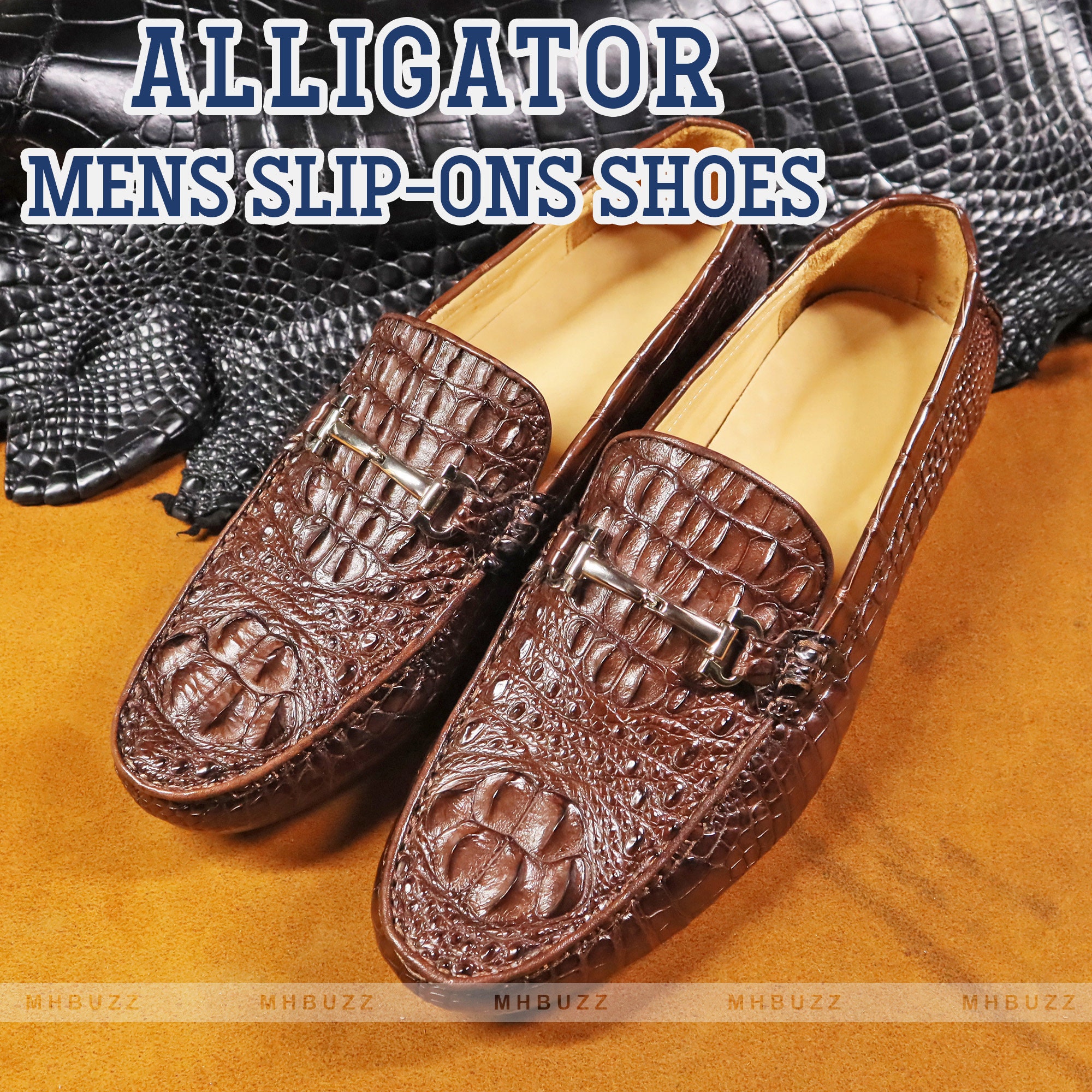 Buy And Price alligator leather skin shoes - Arad Branding