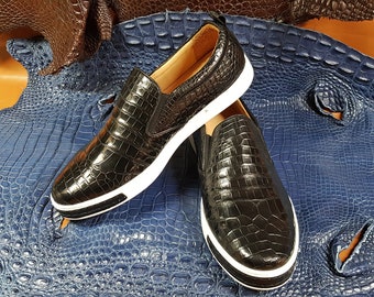 Alligator slip on shoes discount