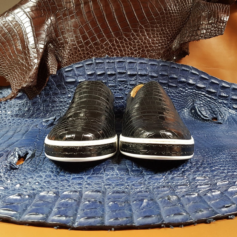 Black Alligator Mens Loafers Brown Alligator Shoes for Men Etsy