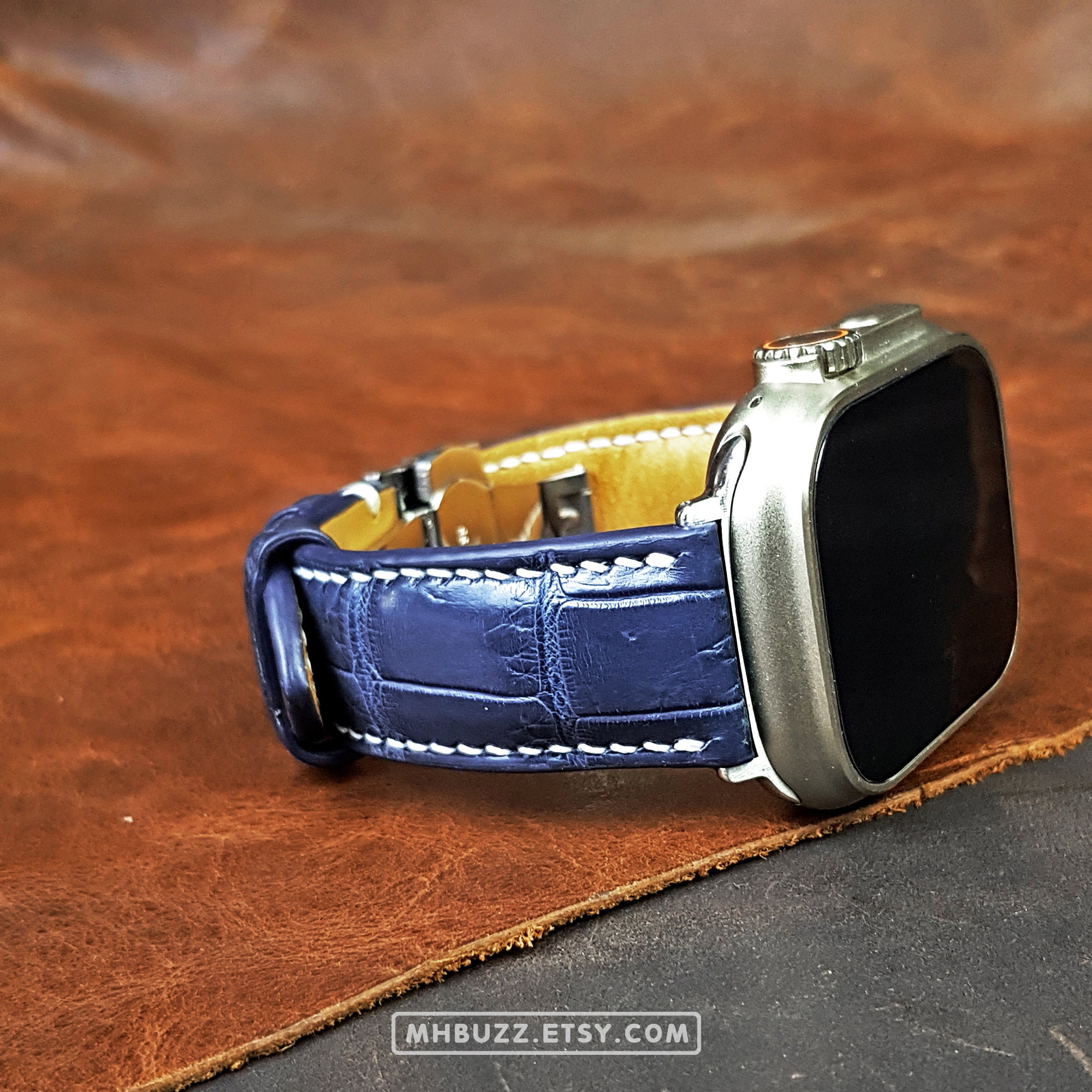 Alligator apple watch strap sale