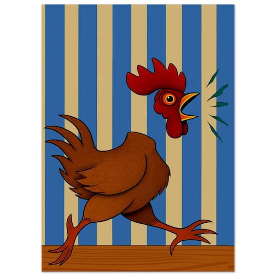 Funny Poster Running Like a Chicken With Its Head Cut off