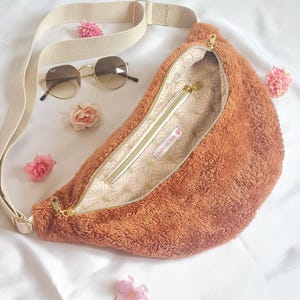Sac banane XL, sac banane en fausse fourrure, grande banane, sac femme, sac banane fait main, sac femme tendance