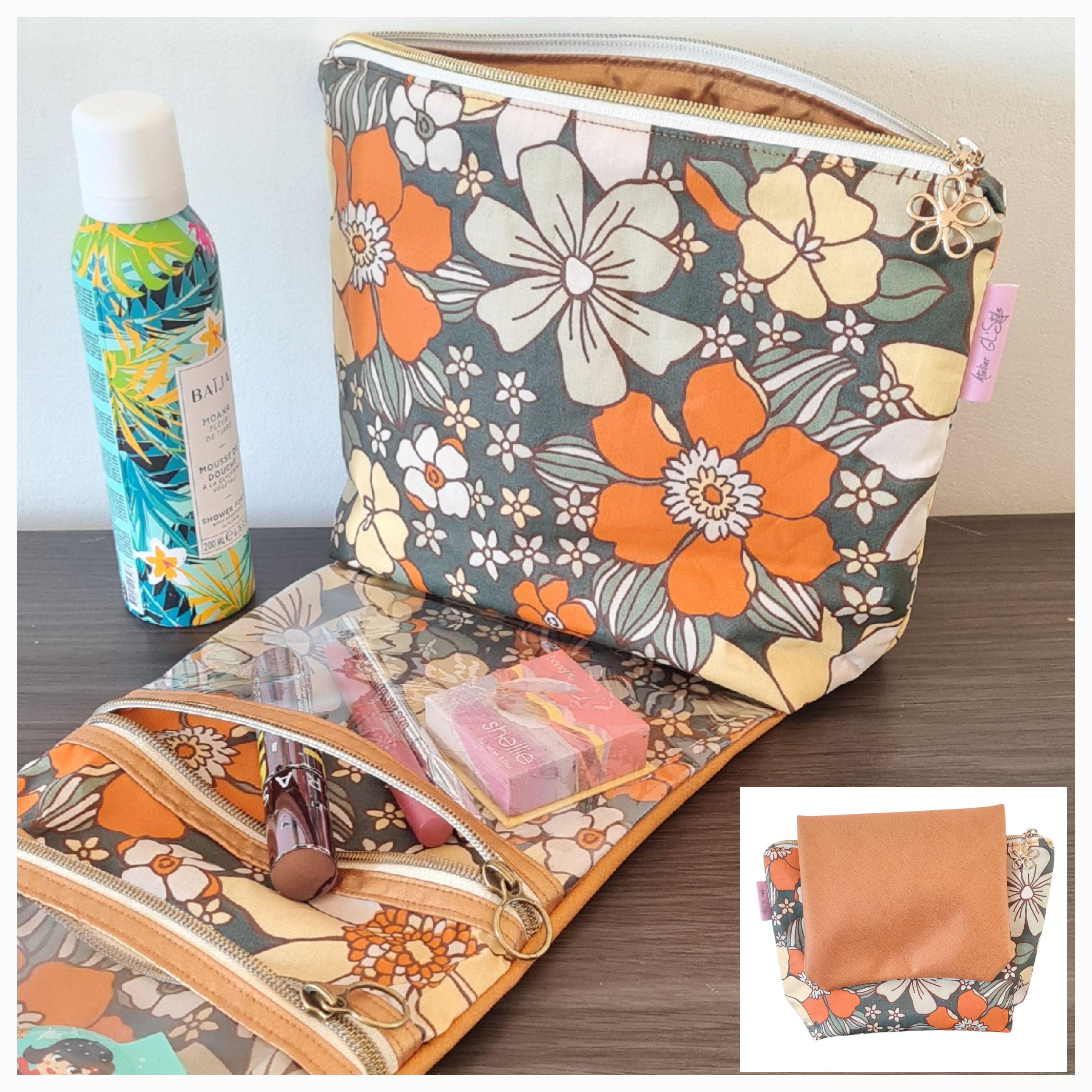 Trousse De Toilette - Vanity En Velours Côtelé - Marron - 3.00