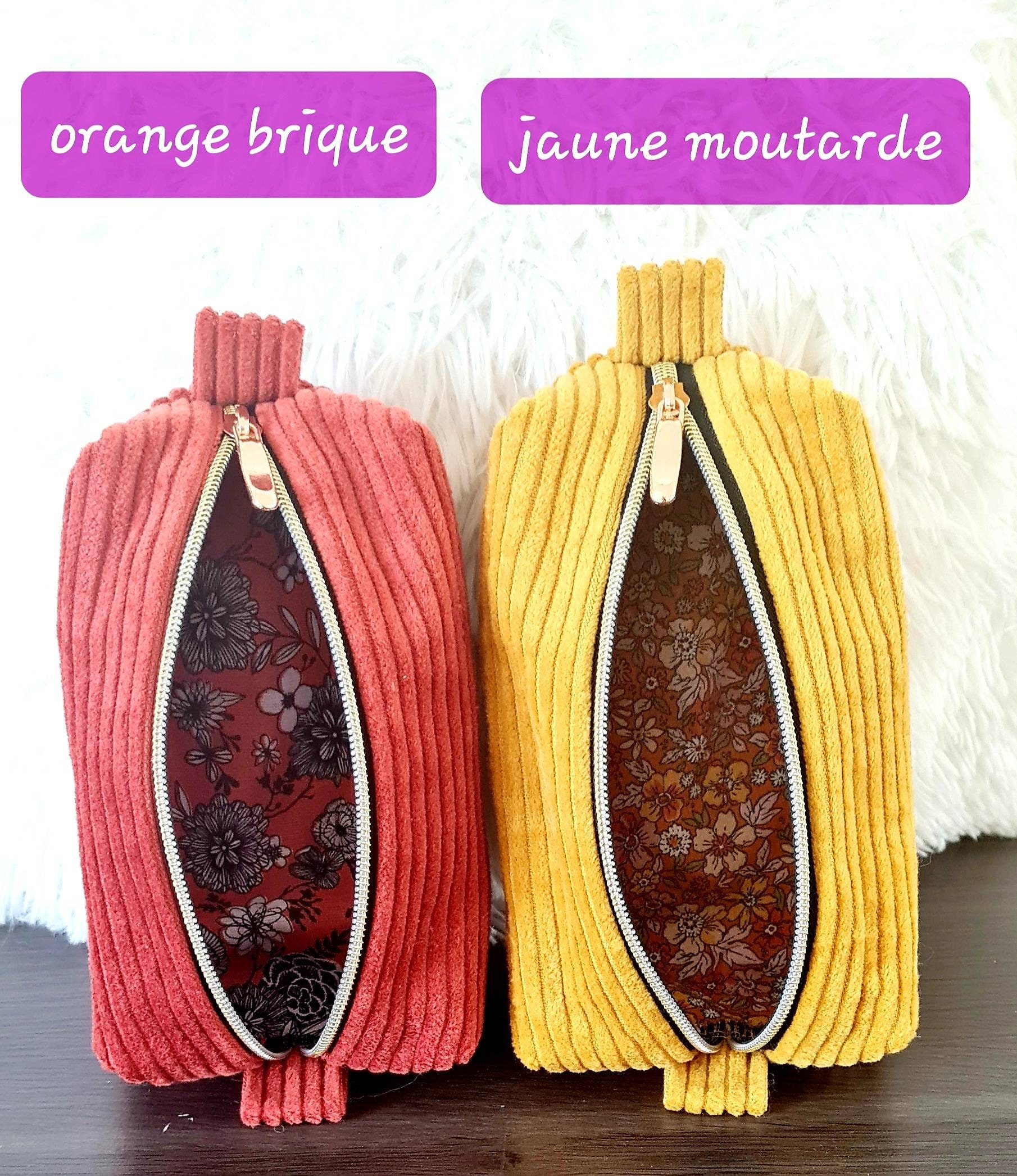 1 Pièces Noir Trousse À Crayons En Velours Côtelé,Trousse De Maquillage,Trousse Scolaire Grande