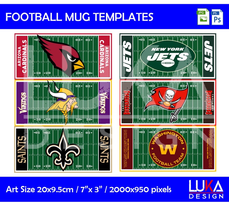 Download 32 Football Mug Template Design Sublimation Mugs NFL ...
