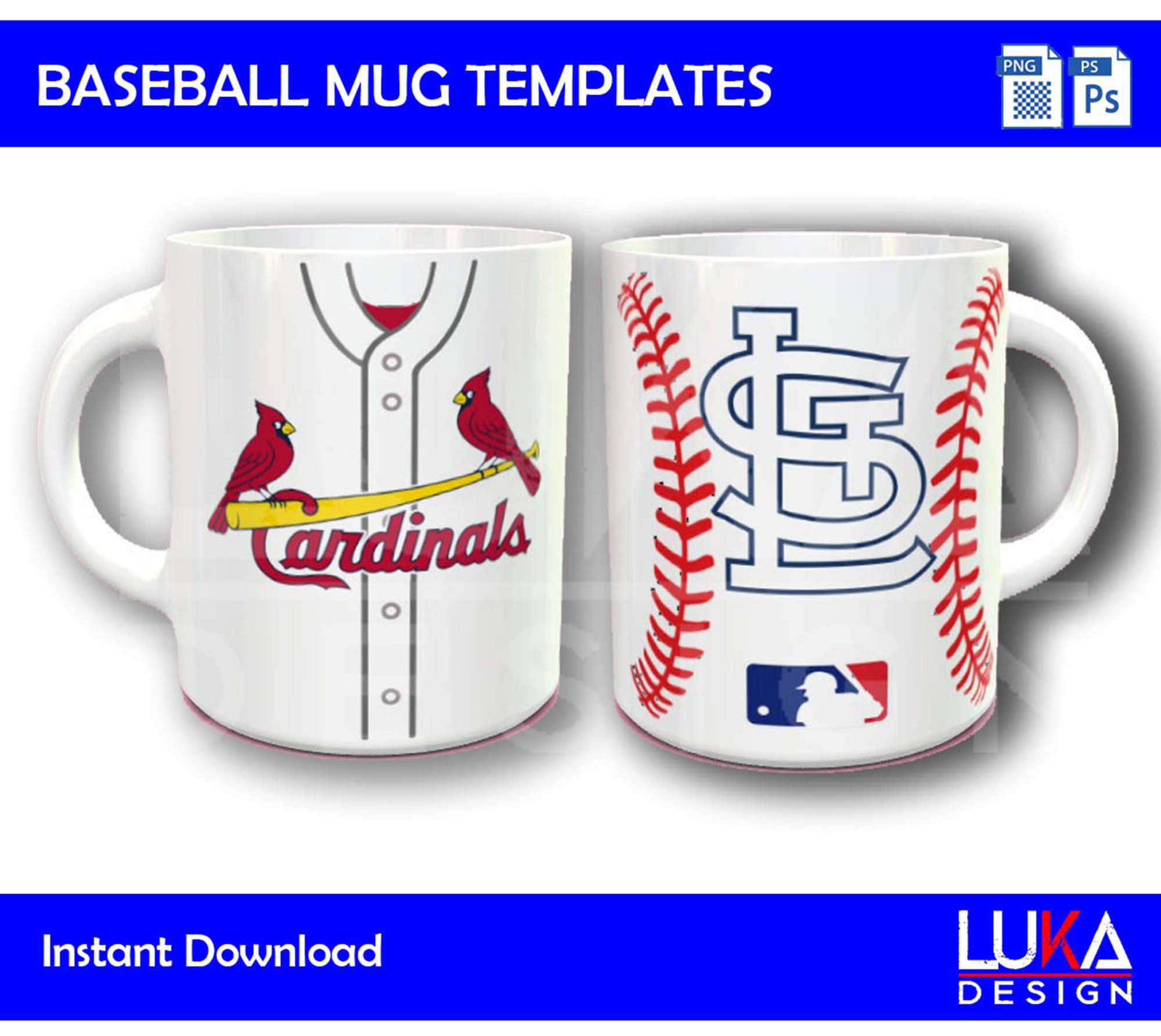 30 Baseball Mug Template Design Sublimation Mugs MLB Designs Etsy