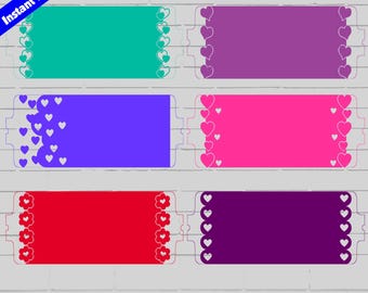Valentines Day Mug Designs, Cricut Mug Press SVG, Mug Press Bundle, Hearts Mug Templates, 6 Love wrap designs for 12oz and 15oz mugs