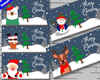 Modèles de tasse de Noël, sublimation de conceptions de tasse, conceptions de tasse de Noël PNG, modèles de sublimation téléchargement immédiat, emballage de tasse de Noël