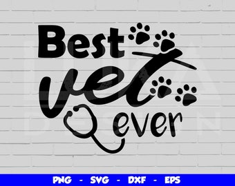 Best Vet Ever SVG, Best Vet Png, Best Vet Shirt SVG, Best Vetereinarian Ever svg Designs, Cricut Svg, Cut File, Veterinarian Clipart