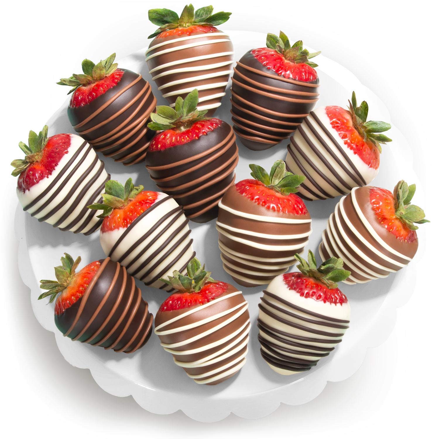 Chocolate Covered Strawberries 12 Dark/Milk/White Delight Etsy