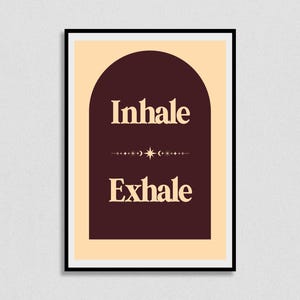 Inhale Exhale Yoga Print