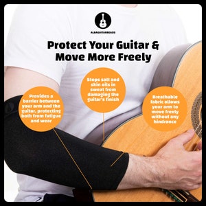 Classical Guitarist Arm Sleeve, Acoustic Guitar armsleeve, Flamenco Guitar Arm Sleeve Protection Grey, Short