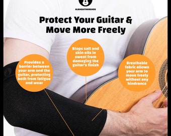 Klassischer Gitarrist Arm Ärmel, Akustikgitarre Arm Ärmel, Flamenco Gitarre Arm Ärmel Schutz Grau, Kurz