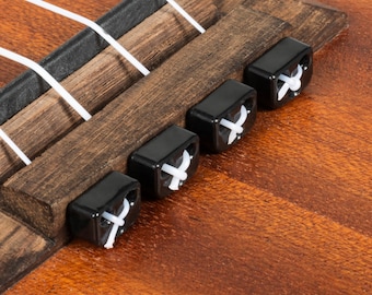BLACK Ukulele Mandoline String Ties Beads Classical Flamenco Folk Acoustic Elektrik Nylon Carbon Saiten Cigarbox Gitarre