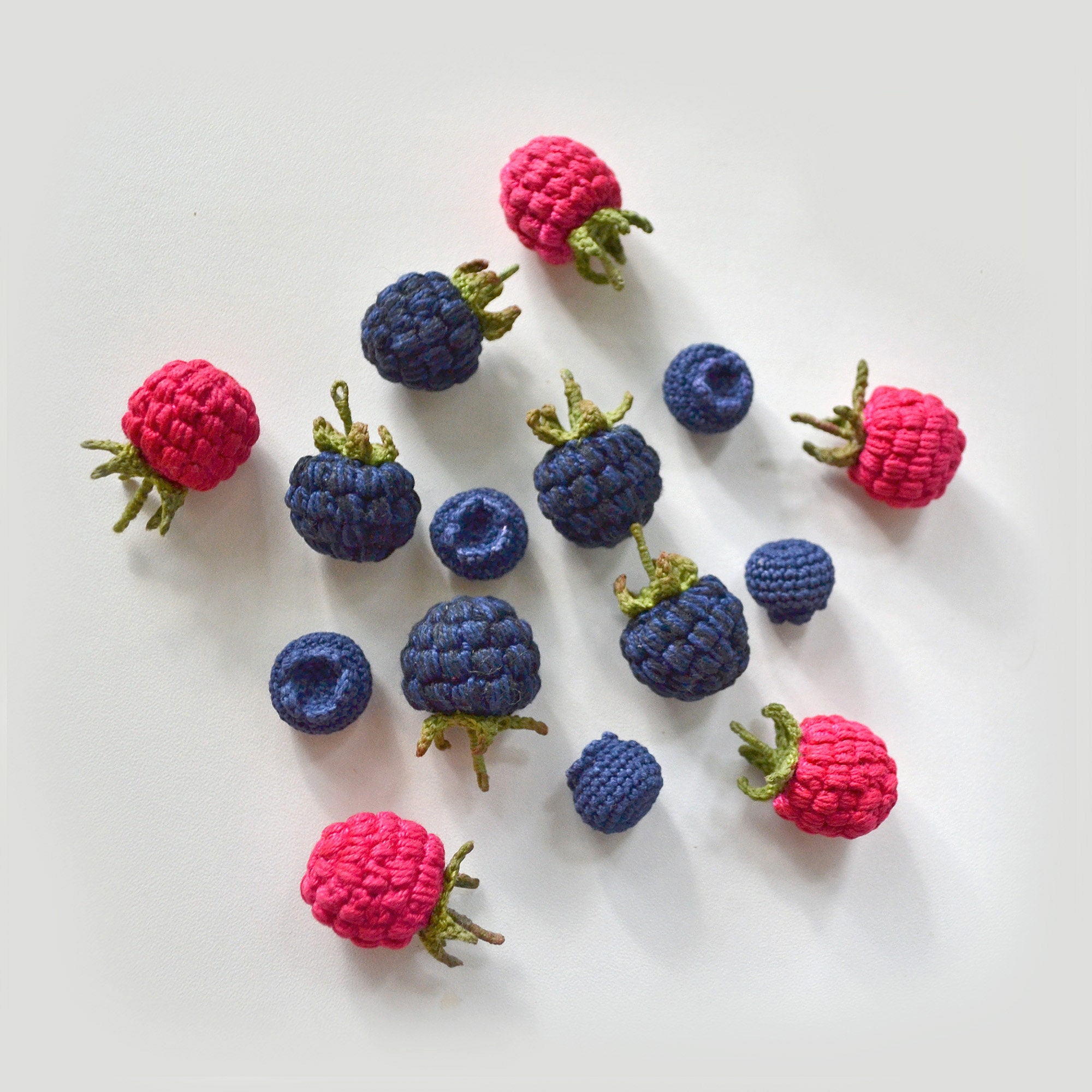 Crochet Pattern RASPBERRY BLACKBERRY Berries Crochet Etsy