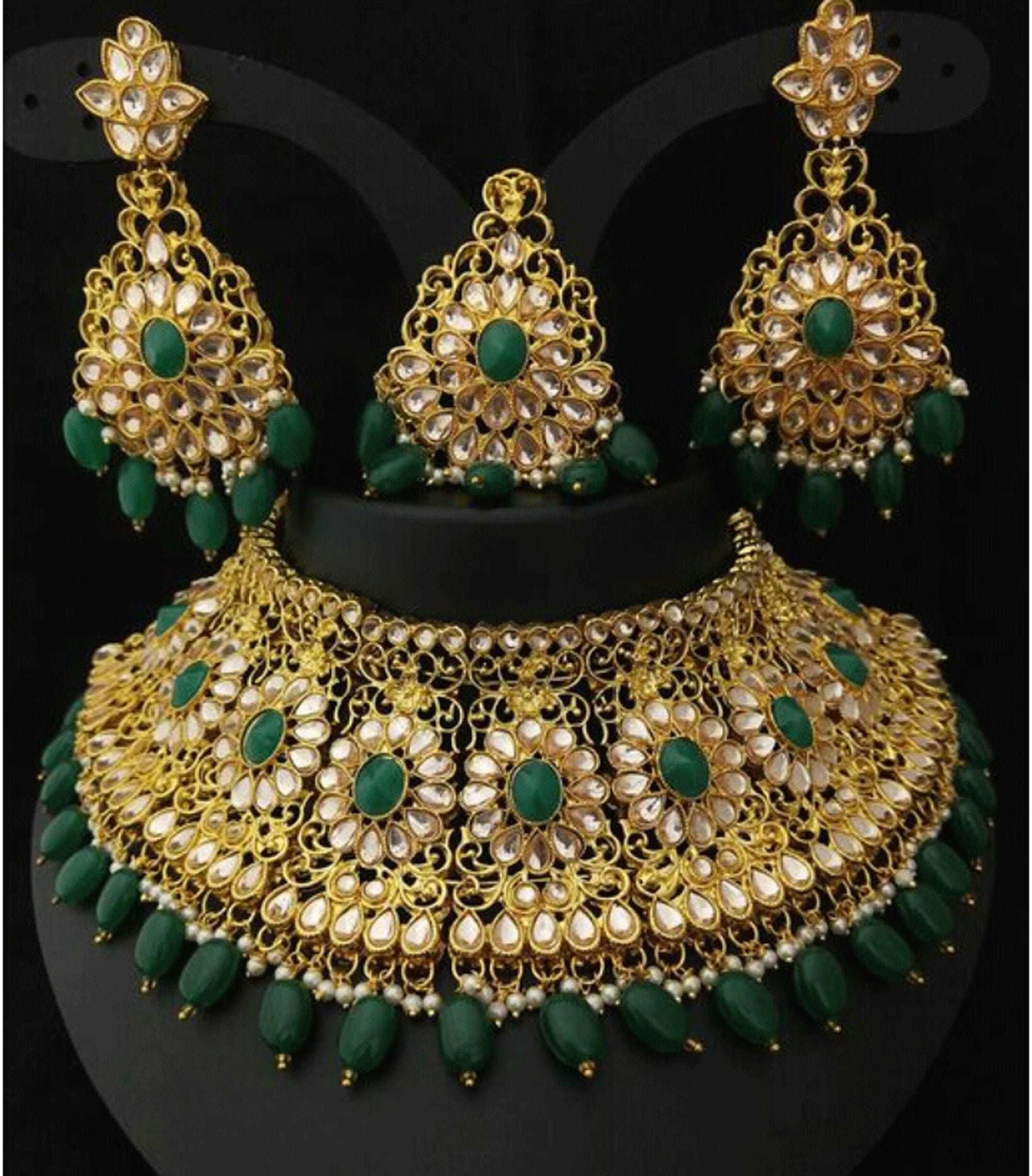 Indian Traditional Jewelry Handmade Kundan Jewelry Set CZ Etsy