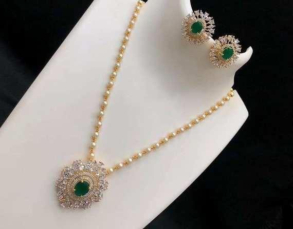 Pearl and diamond necklace set deals