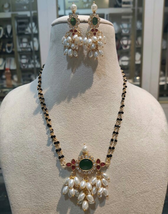 Indian Jewelry Handmade Black Beads 