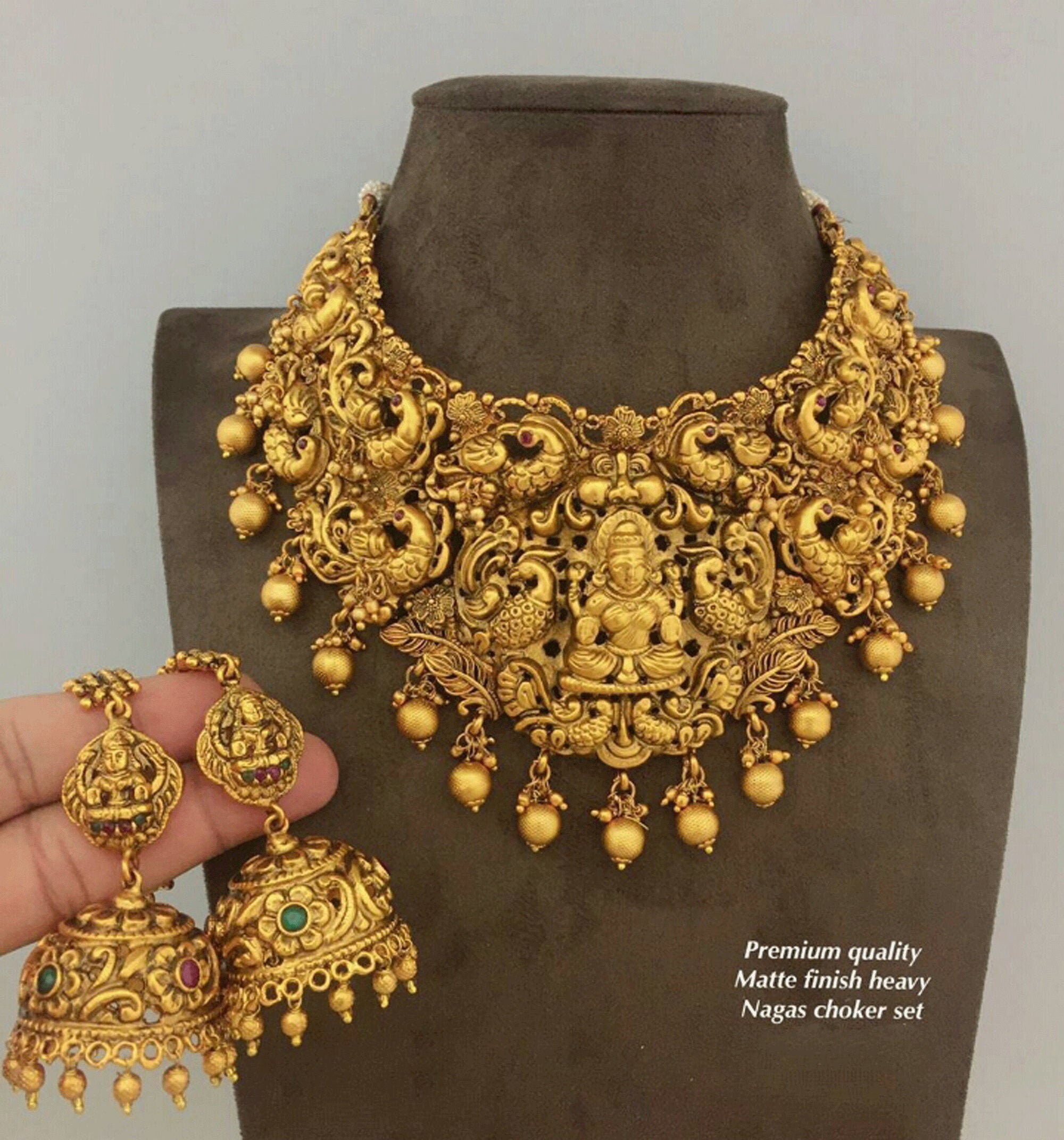 Gold Plated South Indian Lakshmi Temple 
