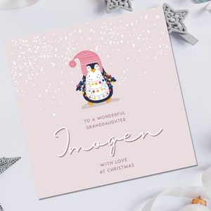 Meisjes kerstkaart, gepersonaliseerde kerstkaart voor dochter, dochter kerstkaart, nichtje kerstkaart, kleindochter kerstkaart