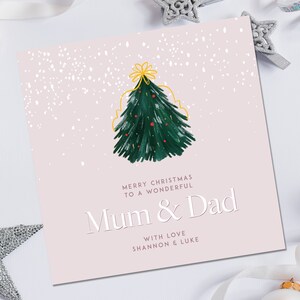 Weihnachtskarte für Mama und Papa | Personalisierte Weihnachtskarte | Mama & Papa Weihnachtskarte | Moderne Weihnachtskarte | Simpel gehaltene Weihnachtskarte