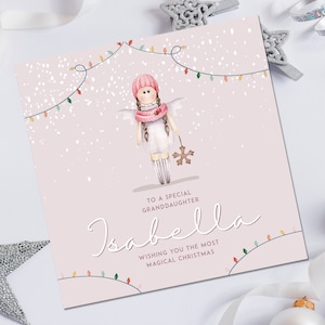 Meisjes kerstkaart, gepersonaliseerde kerstkaart voor dochter, dochter kerstkaart, nichtje kerstkaart, kleindochter kerstkaart
