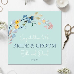 Carte de mariage, Carte de mariage personnalisée, Carte de mariage marié marié, carte de mariage pour le couple heureux, carte de mariage pastel