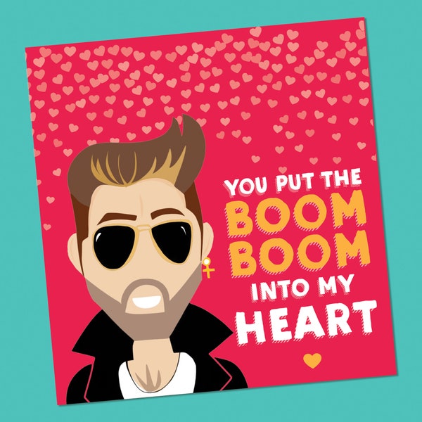Funny Valentines Card, George Michael Card, Valentine Card for Boyfriend, Valentine Girlfriend, Wife, Husband, Valentine Card Funny, Gift