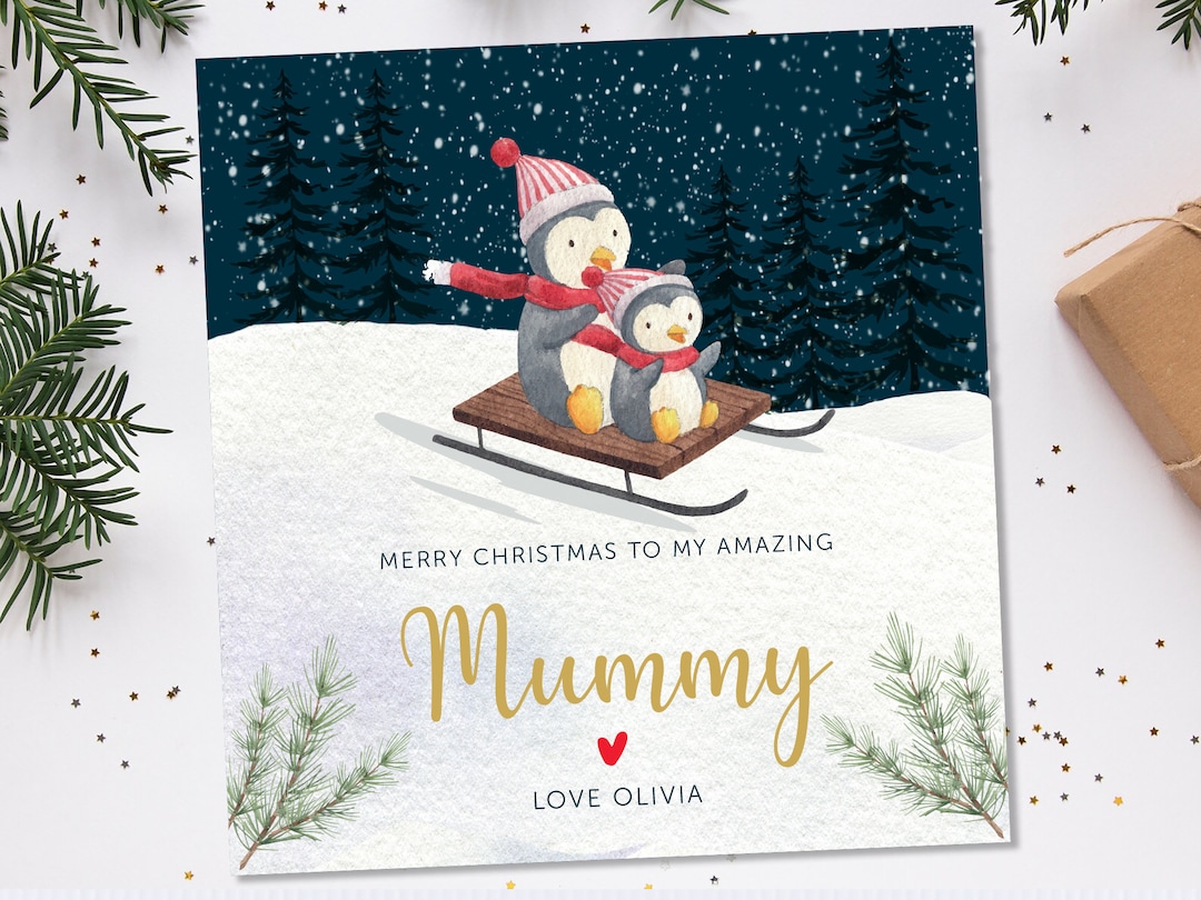 Christmas Card to Mummy Happy 1st Christmas as My Mummy - Etsy