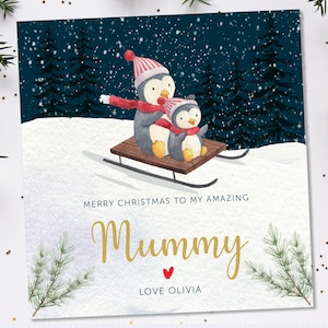 Tarjeta de Navidad para mamá / Feliz primera Navidad como mi mamá / Tarjeta de Navidad para mamá / Mamá Tarjeta de Navidad del bebé