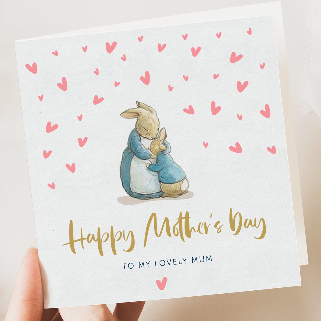 Mother's Day Card Mothers Day Card Cute Rabbit Mum Card Mummy — free download