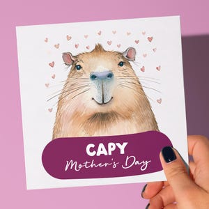 Muttertagskarte, lustige Muttertagskarte, Mama, niedliche Capybara-Karte, Muttertagsgeschenk, lustig, Mama, Mama, Mama, lustige Tierkarte