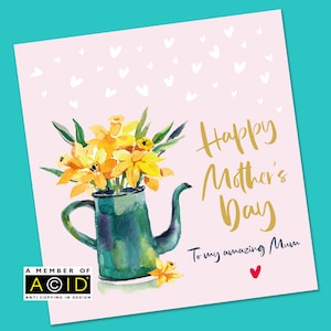 Muttertagskarte | Mutter-Tages-Karte | Blumen Mutter-Tageskarte | Blumen Mutter-Tageskarte | Karte von Tochter | Handgemachte Karte