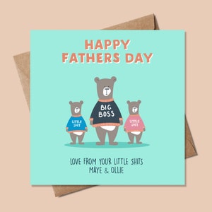 Väter-Tageskarte, kleine Scheiße Väter Tageskarte, lustige Väter Tageskarte, Papa Geburtstag, lustige Papa-Karte, personalisierte Papa-Karte