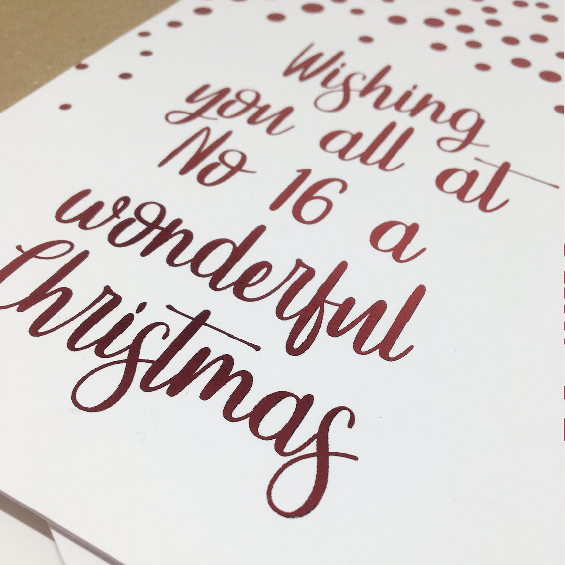 Christmas card for your neighbours Foil Christmas card | Etsy