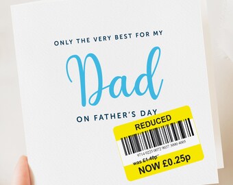 Fathers Day Card | Funny Father's Day Card | Funny Card | Father's Day Card | Father's Day Gift | Fathers Day Card | Reduced card  | Top Dad