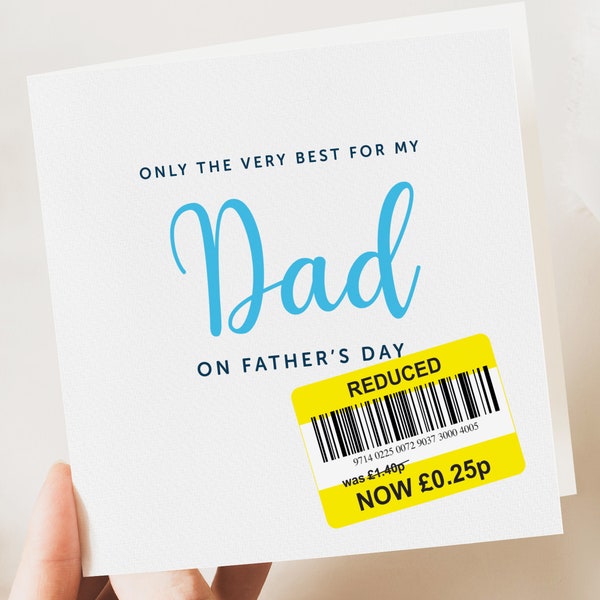 Fathers Day Card | Funny Father's Day Card | Funny Card | Father's Day Card | Father's Day Gift | Fathers Day Card | Reduced card  | Top Dad