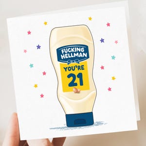 Tarjeta de cumpleaños divertida número 21 / Mayo, veintiún tarjetas de cumpleaños divertidas para él, ella, divertida, tarjeta de amigo, tarjeta de cumpleaños, tarjeta tonta