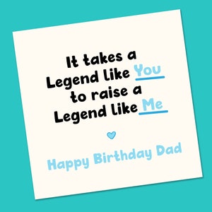 Birthday Card | Funny Birthday Card | Funny Card | Fun Birthday Day Card | Birthday Day Gift  for Dad | Funny Card | Legend card