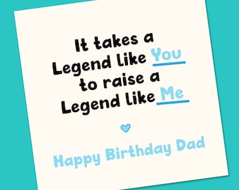 Birthday Card | Funny Birthday Card | Funny Card | Fun Birthday Day Card | Birthday Day Gift  for Dad | Funny Card | Legend card