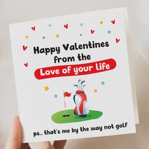 Valentinstag Karte für Mann | Lustige Valentinstagskarte | Ehemann Lustige Golf Karte | Partner-Valentinstag-Karte | Valentinstag Geschenk | Witzige Karte