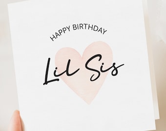 Birthday Card for Sister | Funny Birthday Card | Sister Funny Card | Fun Birthday Day Card | Birthday Day Gift Sister | Little sis card