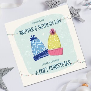 Carte de Noël pour frère et belle-sœur | Carte de Noël personnalisée pour maman et papa | Carte de Noël Nan & Grandad | Soeur