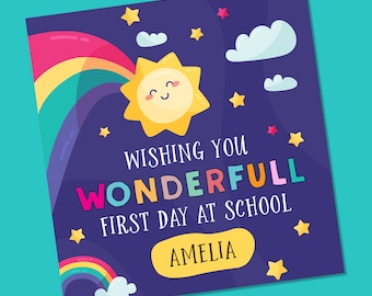 Tarjeta de primer día de cole, Vuelta al cole, Tarjeta de primer día de infantil, Tarjeta de primaria, Tarjeta de nuevo cole, Tarjeta personalizada de vuelta al cole