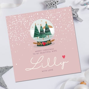 Kerstkaart voor vrouw | Gepersonaliseerde vrouw kerstkaart | Vrouw kerstkaart pinguïn | Gepersonaliseerde vrouw kerstkaart met pinguïn