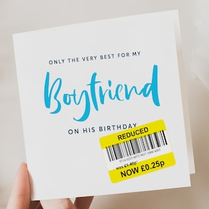 Birthday Card | Funny Boyfriend  Card | Funny Card | Fun Birthday Day Card | Birthday Day Gift  for Boyfriend | Funny Card | Reduced card