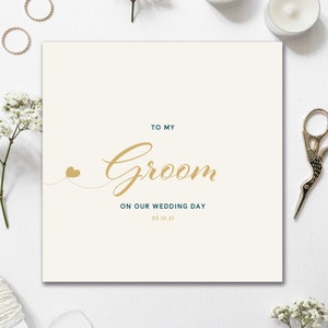 Carte de mariage, Carte de mariage pour le marié, Carte de jeune marié, Carte de mariage simpliste, Carte pour le marié de la mariée